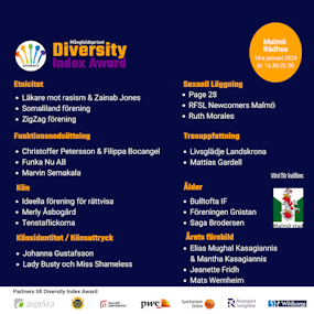 Insatser för mångfalden hyllas på Diversity Index Awards
