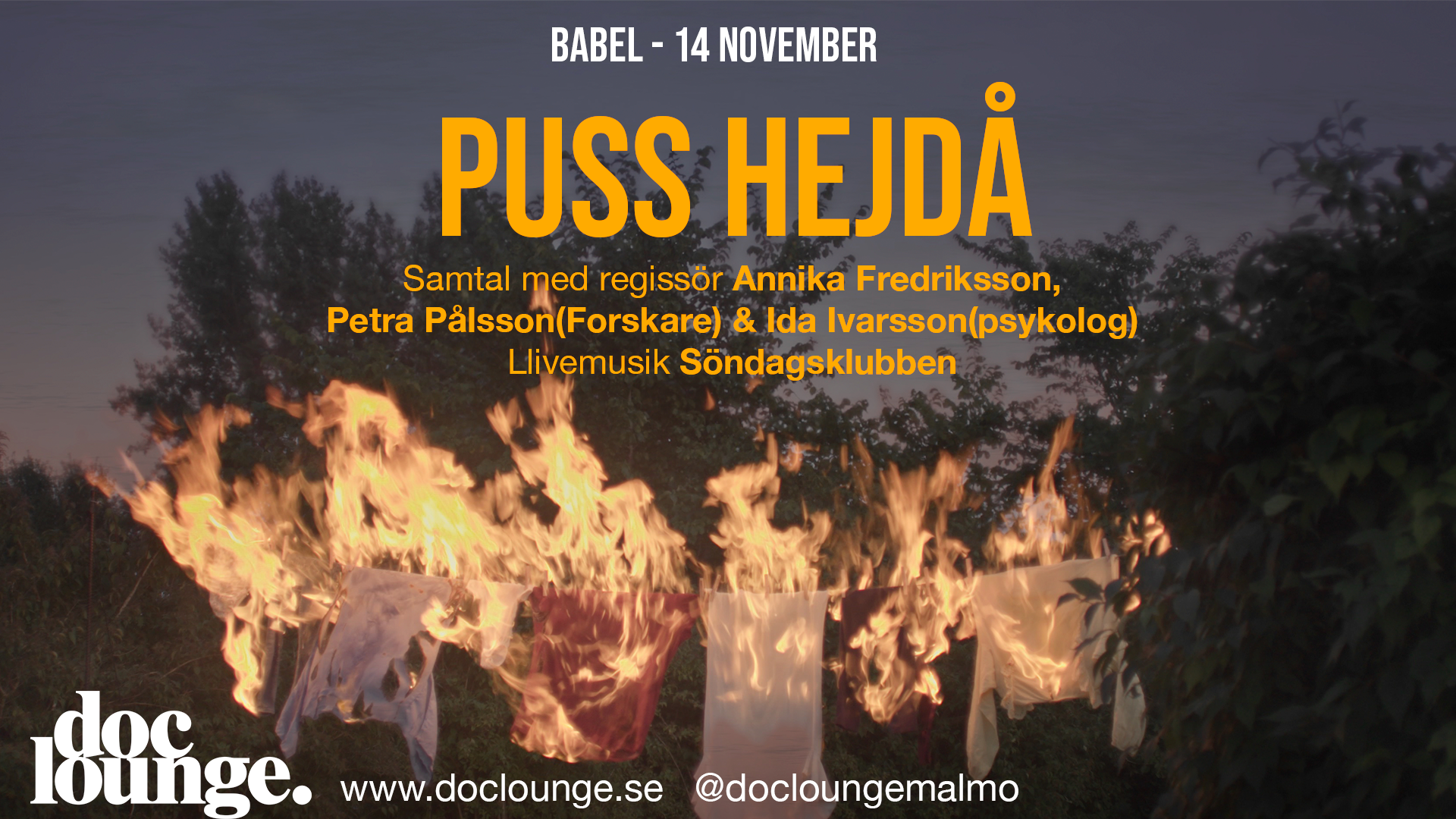 Doc Lounge pres. Puss Hejdå. Regissörssamtal Annika Fredriksson