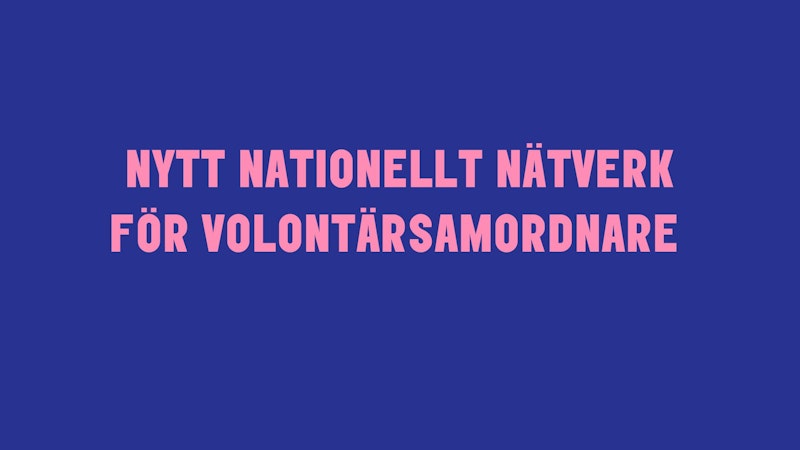 Nytt nationellt nätverk för volontärsamordnare