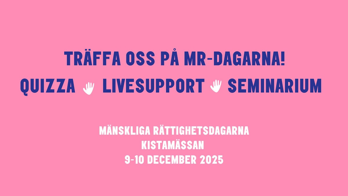 Volontärbyrån på Mänskliga Rättighetsdagarna 2025