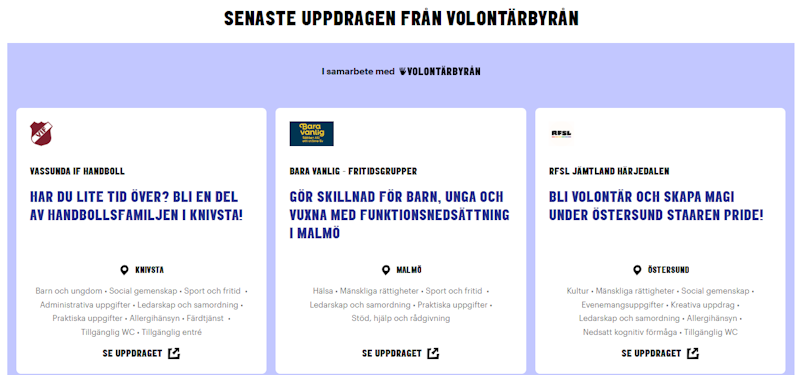 Lansering av widgets ska göra volontäruppdrag lättare att hitta 
