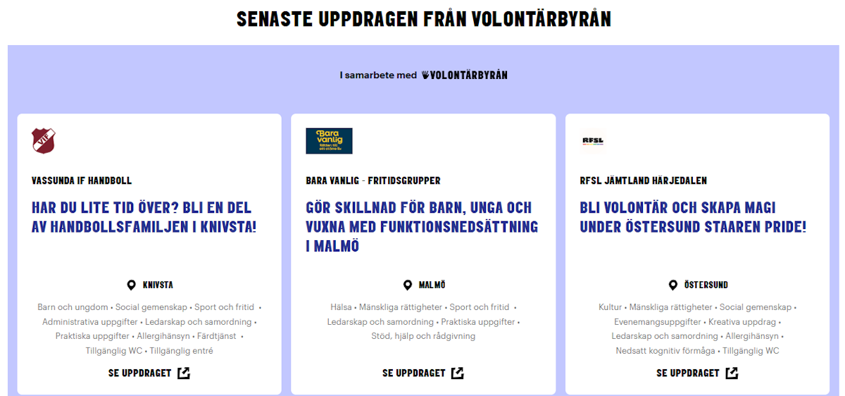 Lansering av widgets ska göra volontäruppdrag lättare att hitta 