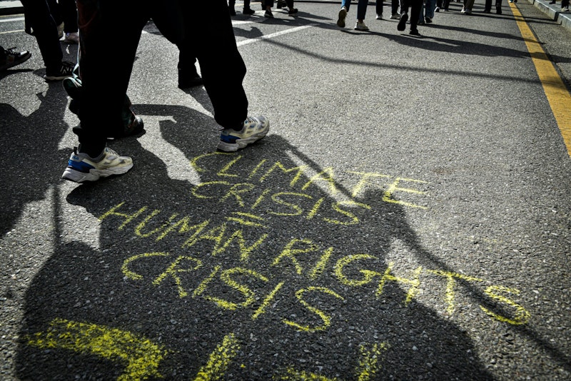 Demonstrationer innan valet för demokrati, klimat och mänskliga rättigheter