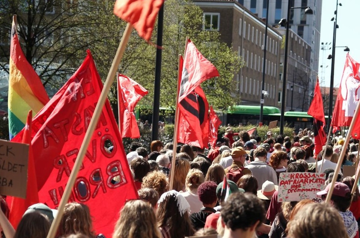 Demonstrationer innan valet för demokrati, klimat och mänskliga rättigheter